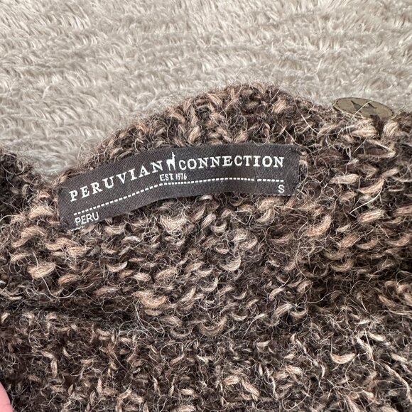 *AS IS FLAWED* Peruvian Connection 100% Lambswool Tunic Sweater SMALL - Picture 3 of 7